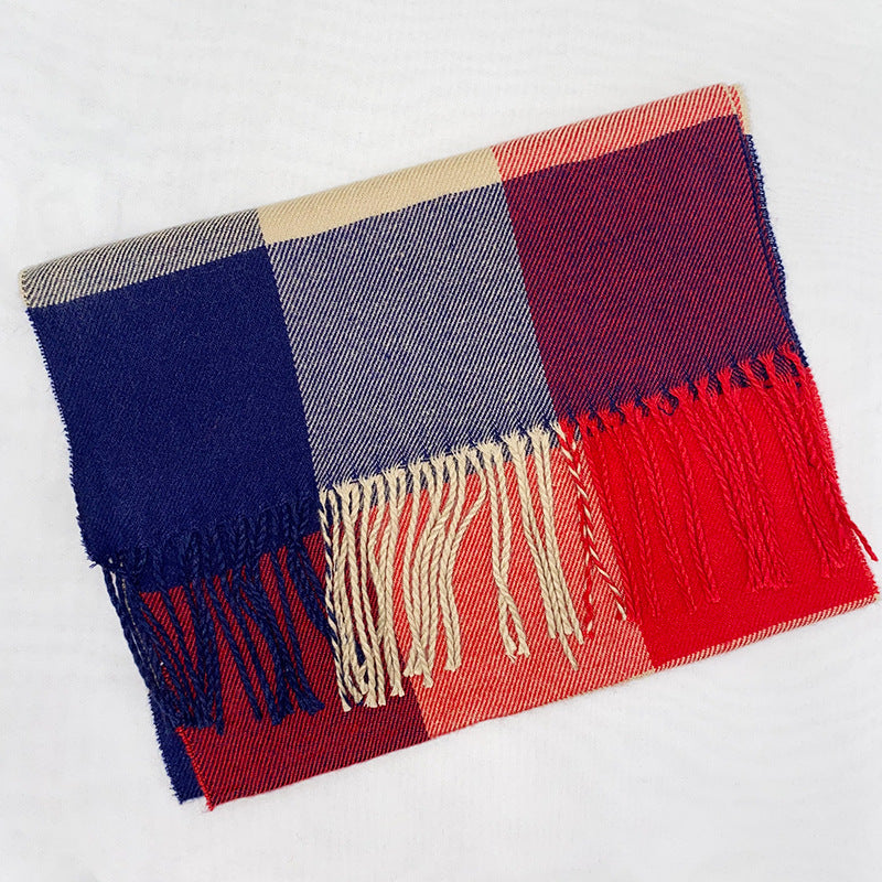 Autumn And Winter British Style Plaid Scarf Winter Limorista