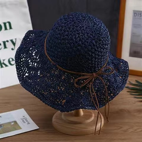Fashionable Handmade Crochet Straw Hat Limorista