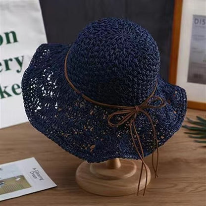Fashionable Handmade Crochet Straw Hat Limorista