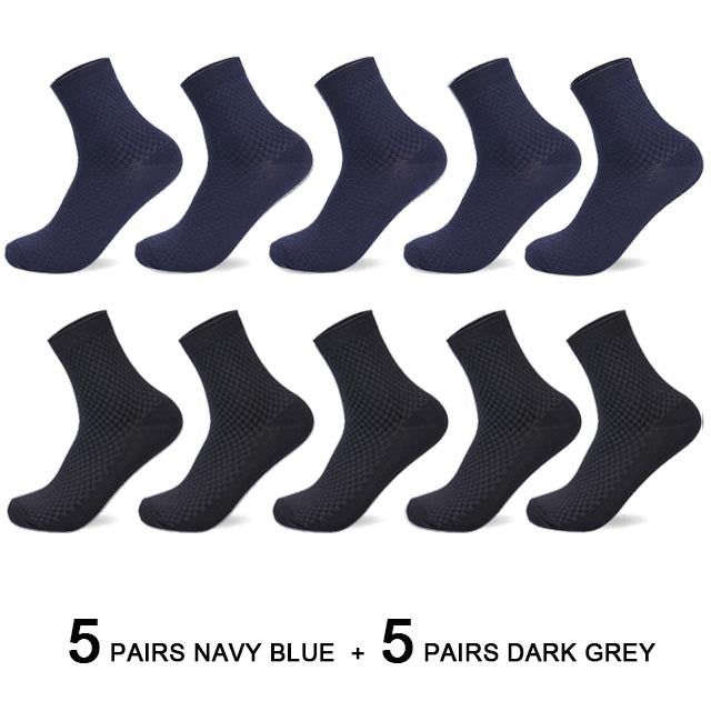 Bamboo Fiber Men Socks Business Breathable Male Limorista
