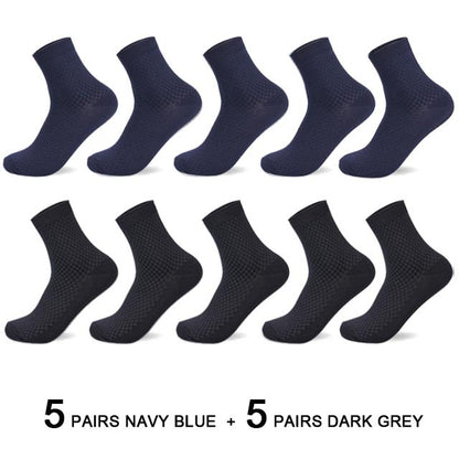 Bamboo Fiber Men Socks Business Breathable Male Limorista