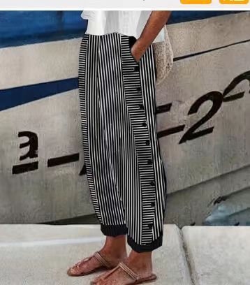 New Casual 3D Digital Printing Drawstring Trousers Limorista