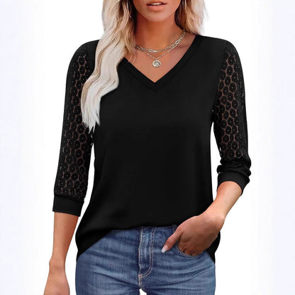 Hollow-out Lace Tops Casual Loose Limorista