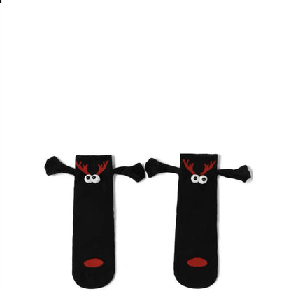 Couple Magnetic Handle Cute Hand Socks Christmas Limorista