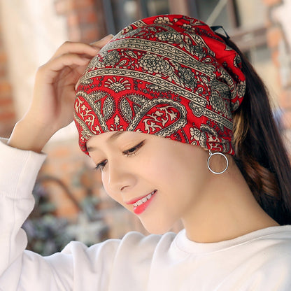 Head Ethnic Wind Series Korean Cashew Flower Bun Head Hat Limorista