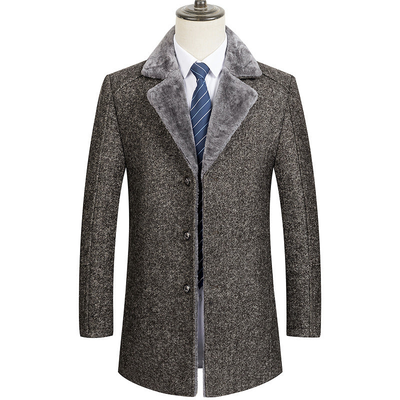 Woolen Coat Autumn And Winter Clothing Middle-aged Men&