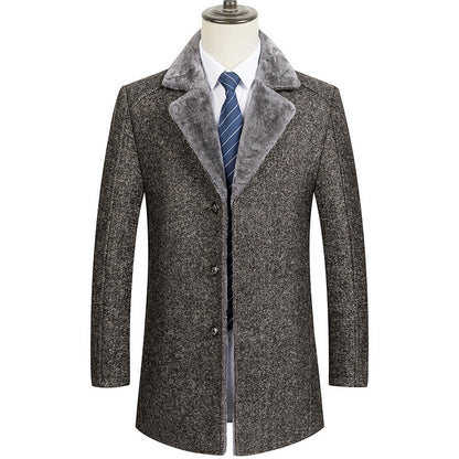 Woolen Coat Autumn And Winter Clothing Middle-aged Men&