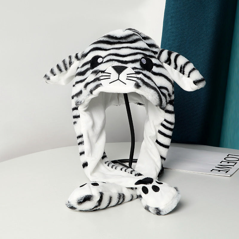 Warm Plush Moving Ear Hat Limorista