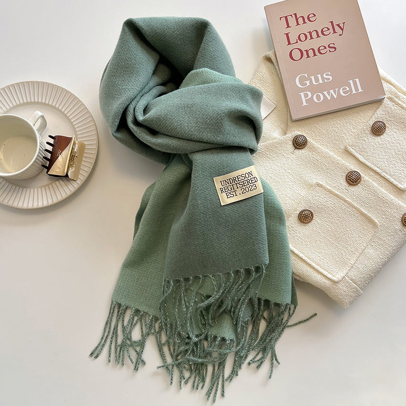 Double-sided Artificial Cashmere Scarf Women&