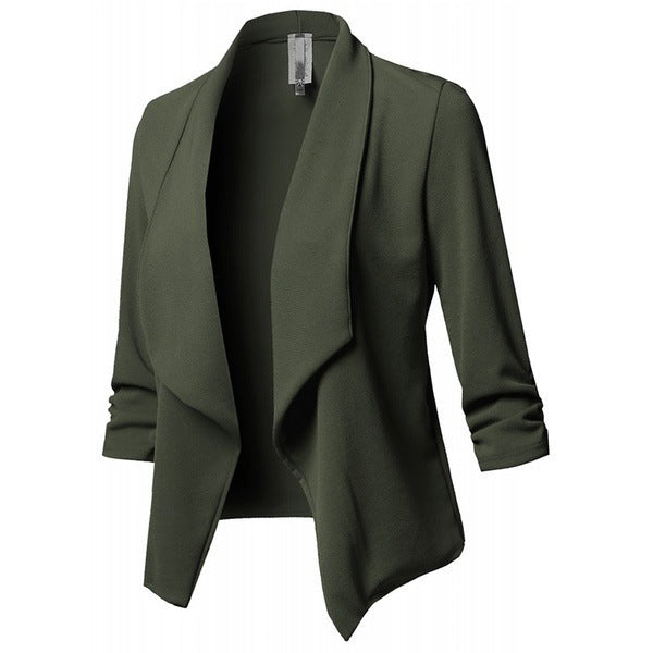 Pleated Solid Color Suit Limorista