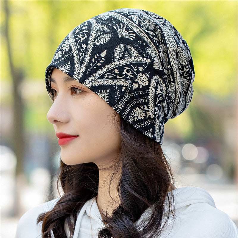 Head Ethnic Wind Series Korean Cashew Flower Bun Head Hat Limorista