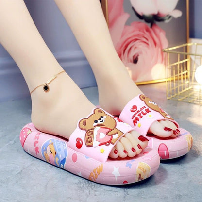 Cartoon Thick Flip-flops Home Indoor Non-slip Soft Bottom Limorista