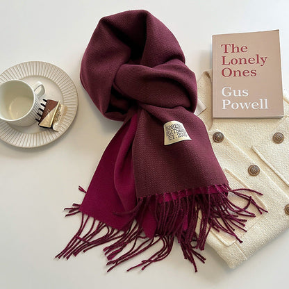 Double-sided Artificial Cashmere Scarf Women&