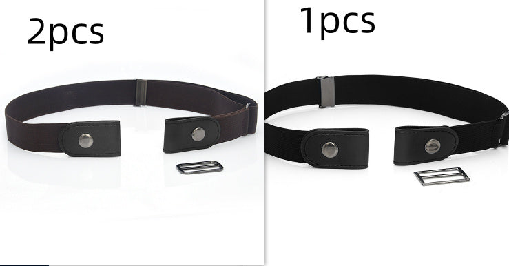 New Slim Elastic Invisible Belt Simple Lazy Belt Fat Elastic Leather Limorista