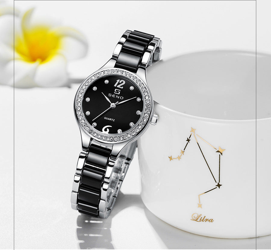 Ceramic Ladies Waterproof Bracelet Watch Limorista