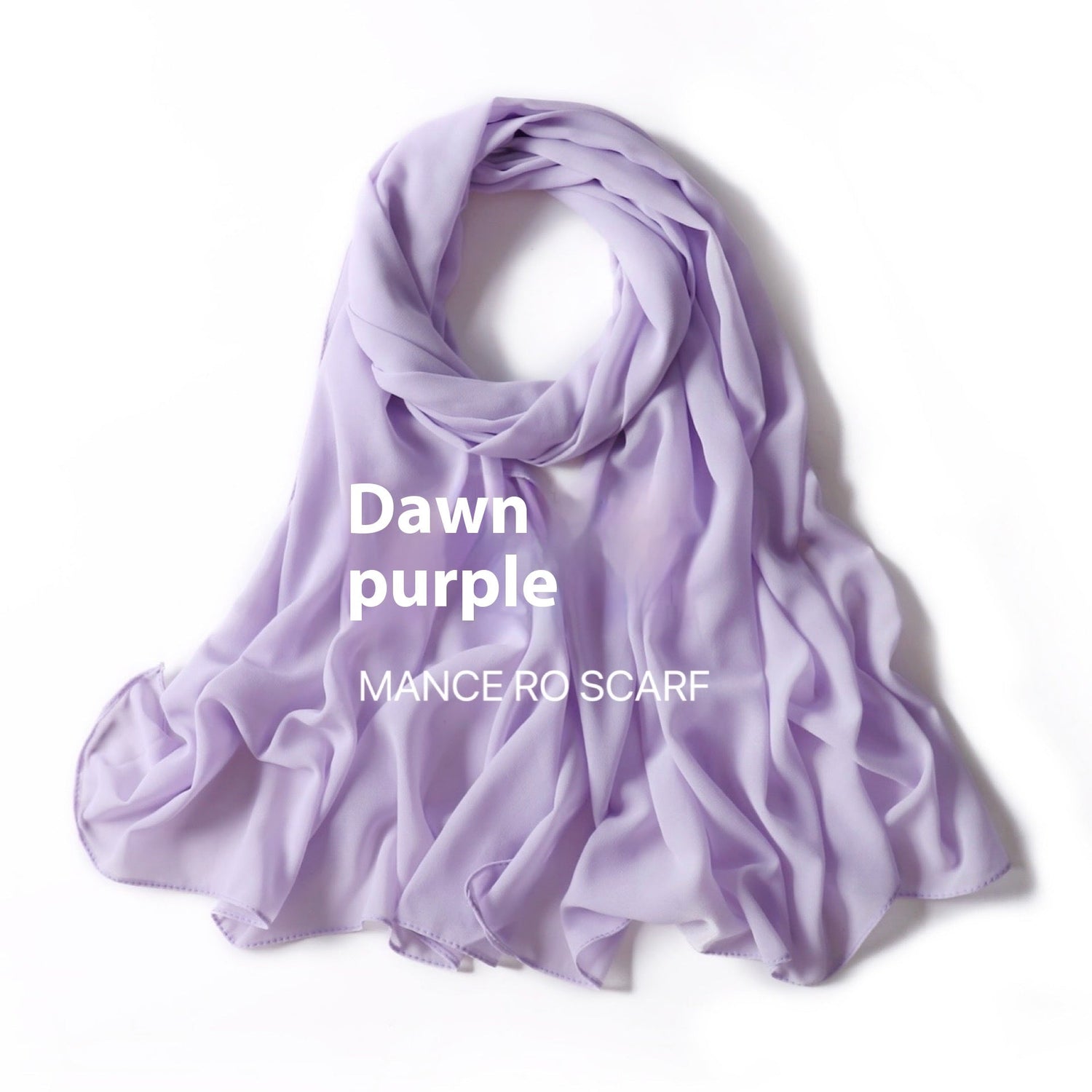 Pure Color Pearl Chiffon Scarf Headcloth Veil Chiffon Scarf Limorista