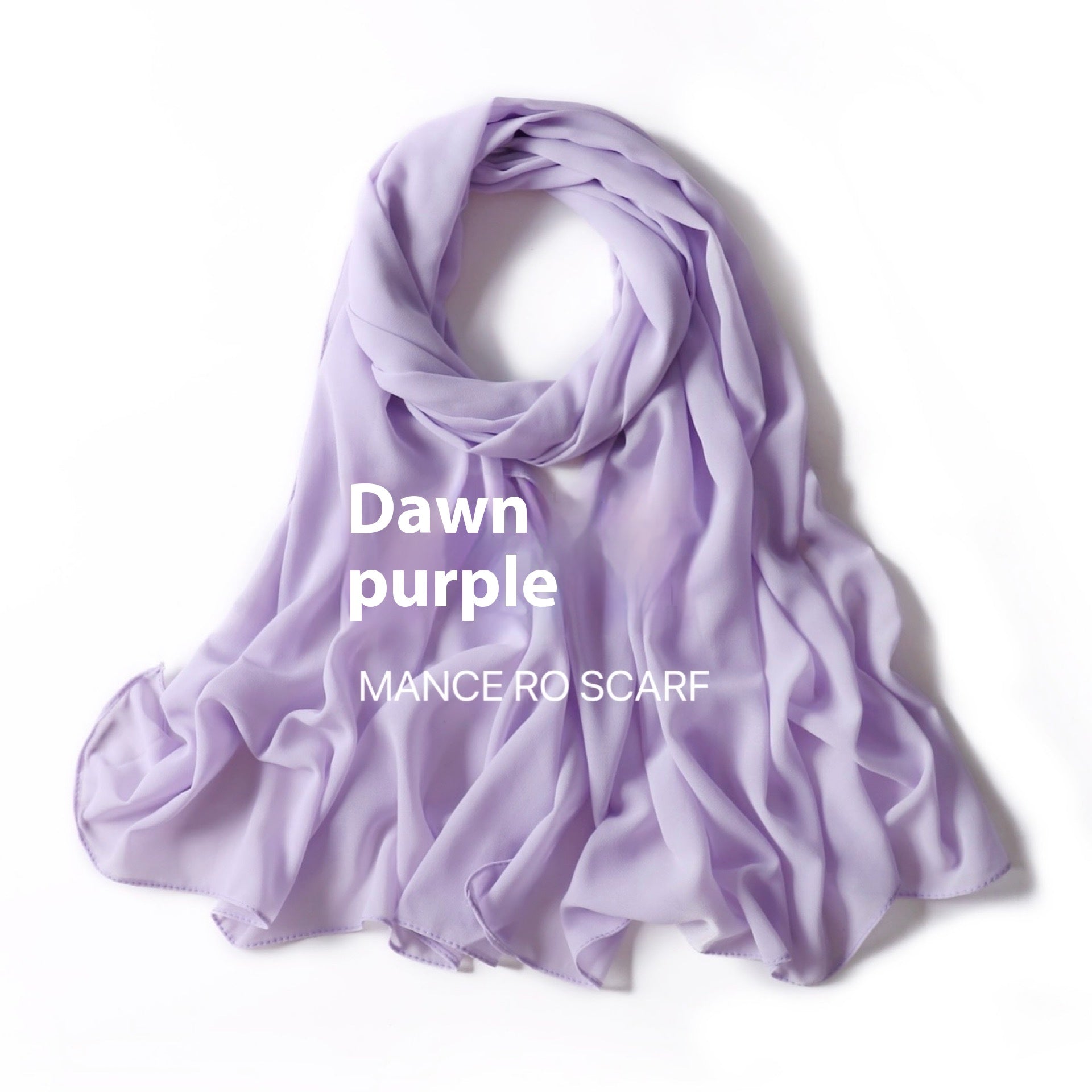 Pure Color Pearl Chiffon Scarf Headcloth Veil Chiffon Scarf Limorista