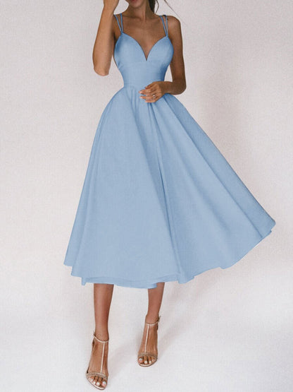 Sexy V-neck Suspender Dress Summer Fashion A-Line Long Dresses For Women Limorista
