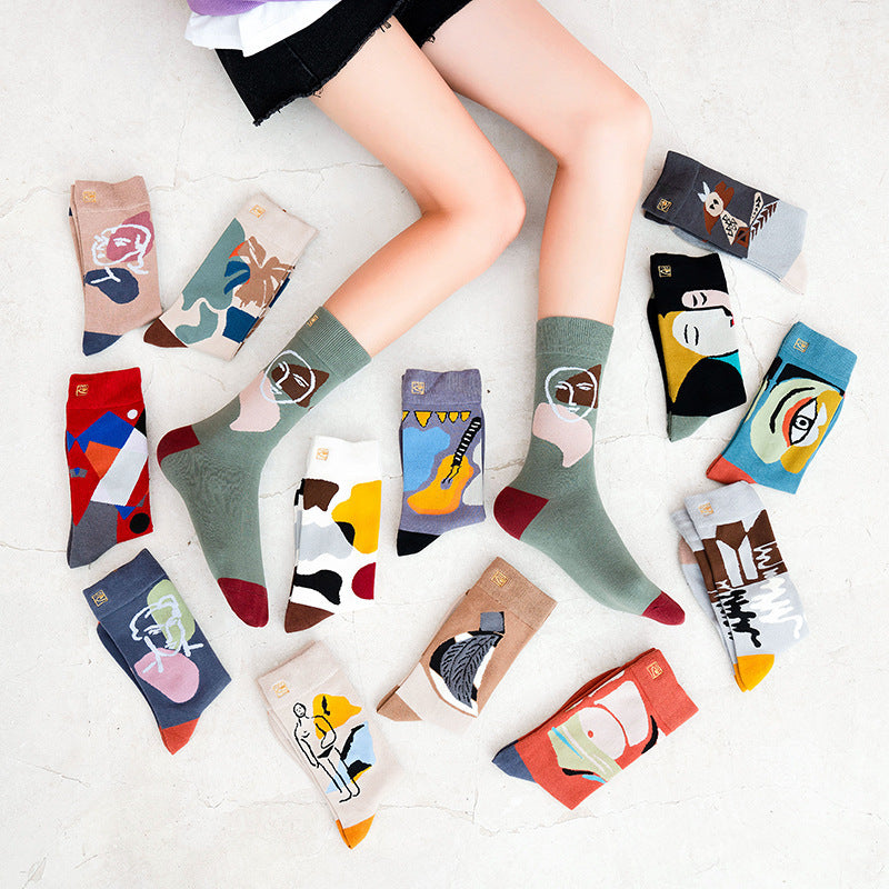 Retro Mid tube socks street art skateboard socks Limorista