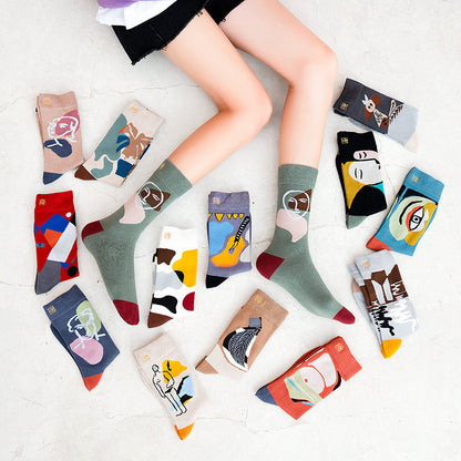 Retro Mid tube socks street art skateboard socks Limorista