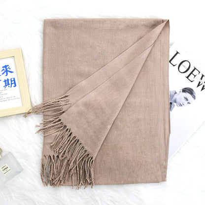 Annual Meeting Warm Cashmere Tassel Scarf Limorista