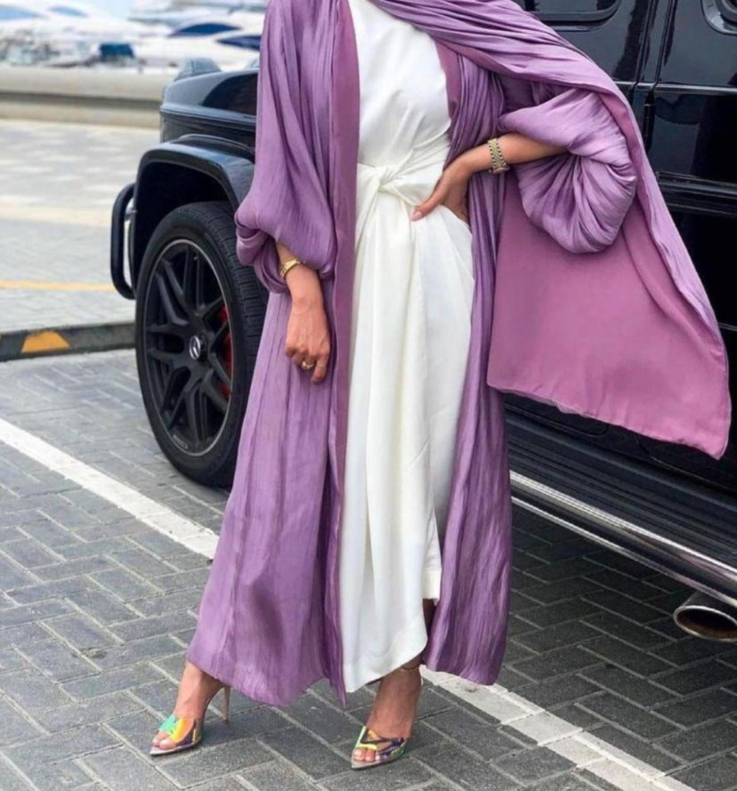Elegant Long Dress With Waist Puff Sleeves For Ladies Limorista
