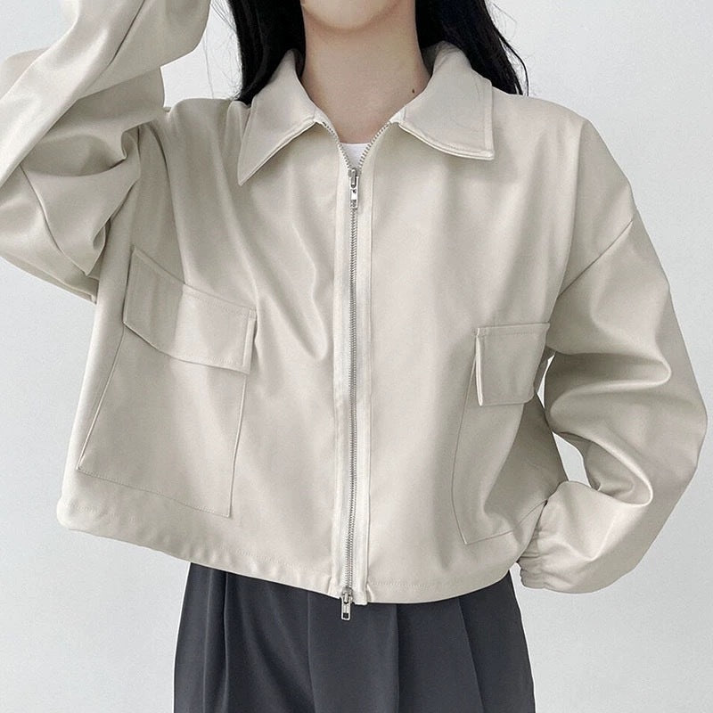 Versatile Long Sleeve Short Coat Women&