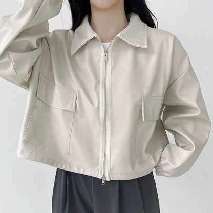Versatile Long Sleeve Short Coat Women&