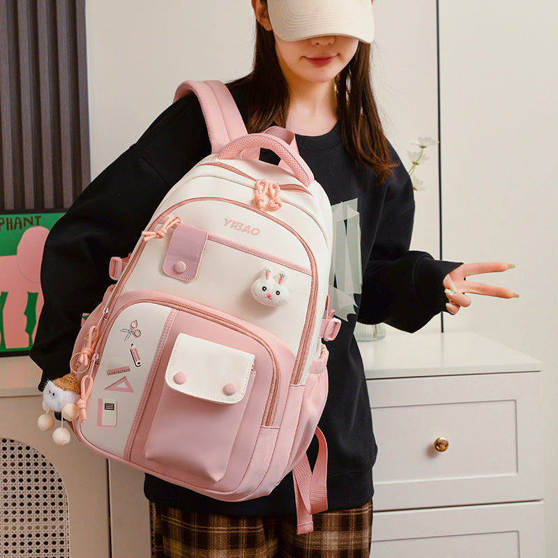 Large Capacity Fashion Color Contrast Stitching Korean Style Western Style Casual Bag Limorista
