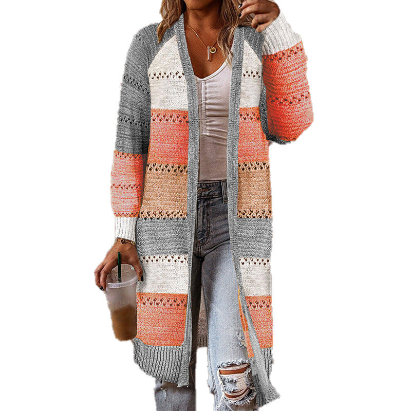 Medium length long sleeve knitted cardigan Limorista