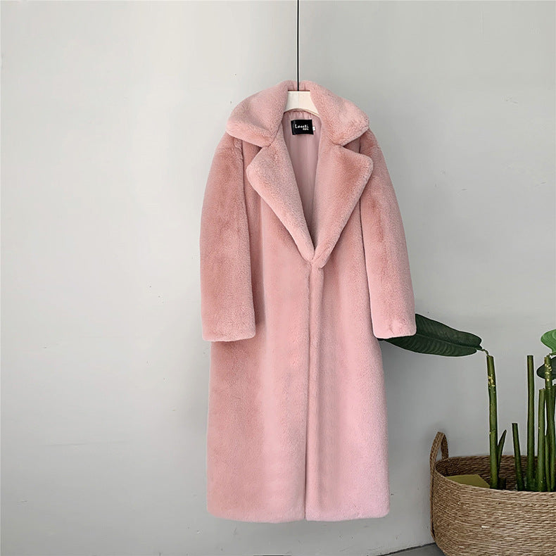 Thick long fur coat faux fur faux fur coat Limorista