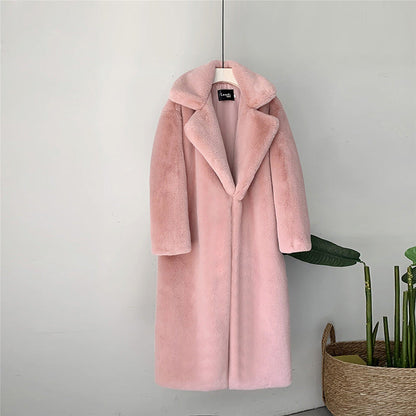 Thick long fur coat faux fur faux fur coat Limorista