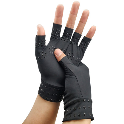 Health-Care Pressure Gloves Indoor Non-Slip Half-Finger Gloves Limorista