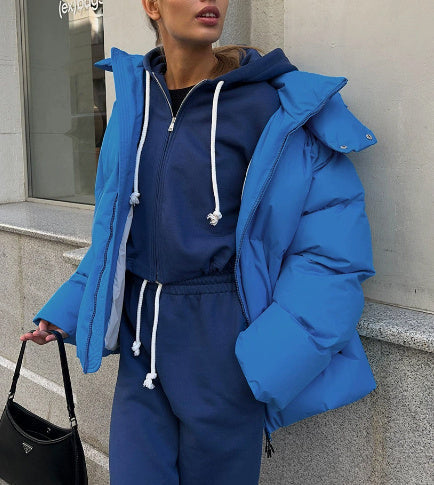 Cotton Padded Jacket Female Loose Cotton Coat Baggy Coat Limorista