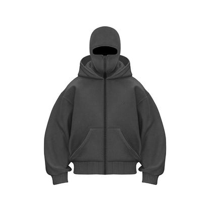 Fleece-lined Double Hood Unique Design Hooded Sweater Limorista