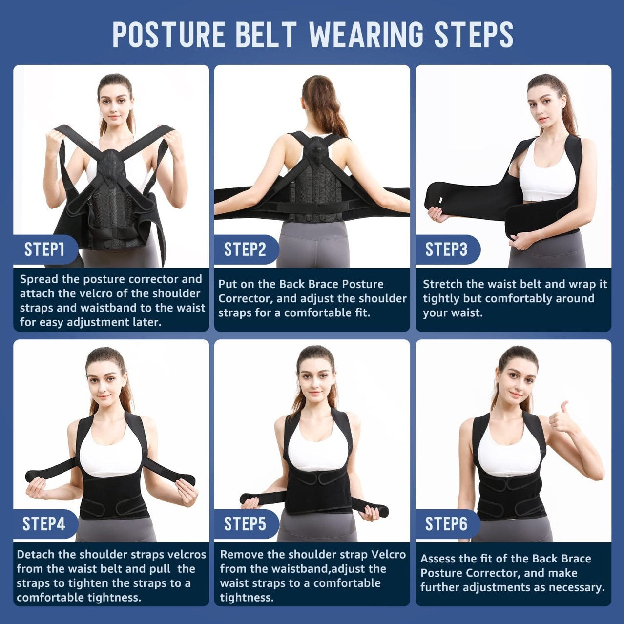 Strong Support Not Tight Posture Correction Belt Limorista