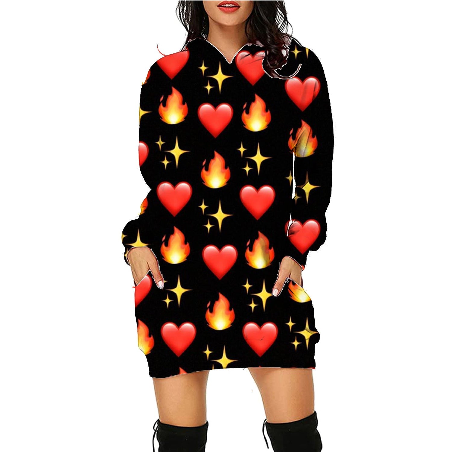 Halloween Print Long Hoodie With Pockets Sweater Long Sleeve Clothes Women Limorista