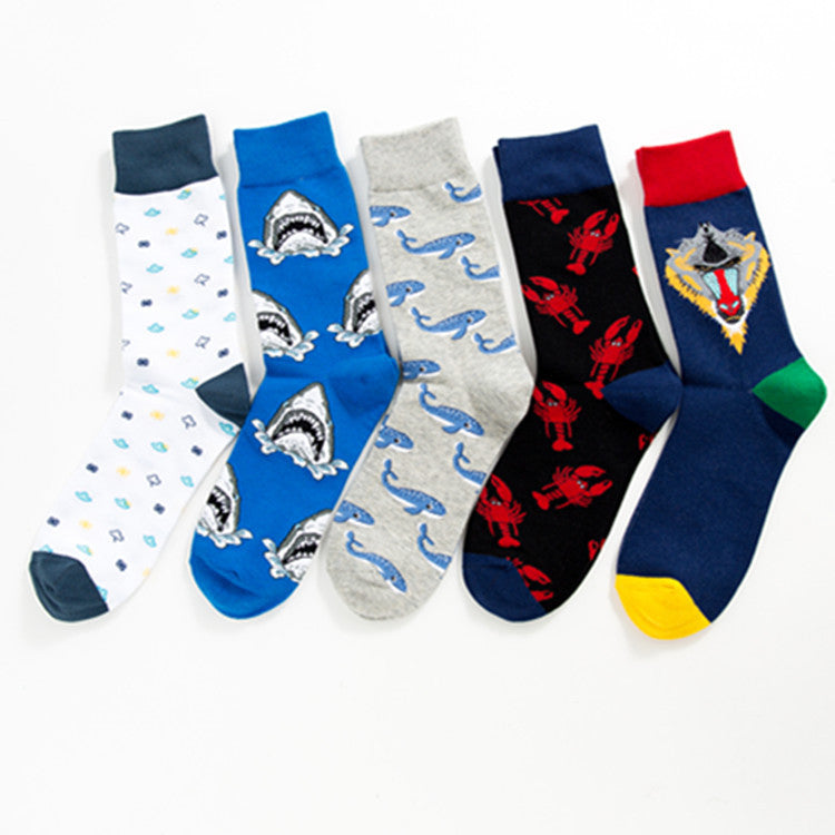 Colorful Mid-calf Couple Casual Cotton Socks Limorista