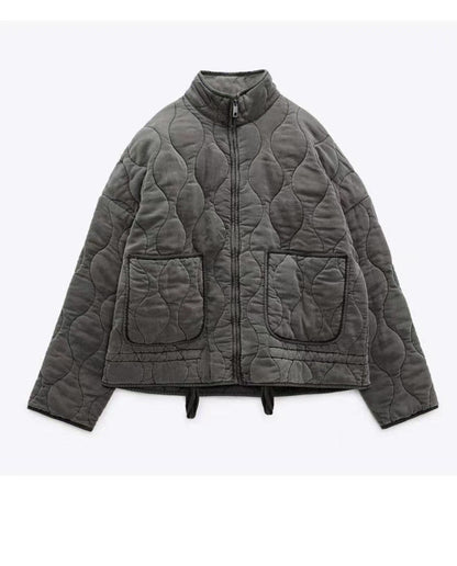 Long Sleeve Zipper Cotton Jacket Limorista