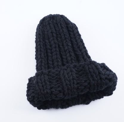 Europe and the United States new knit hat ladies autumn and winter fashion wild thick wool hat solid color simple earmuffs Limorista