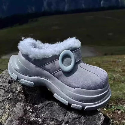 Ugly And Cute Big Head Snow Boots Fur Integrated Women&