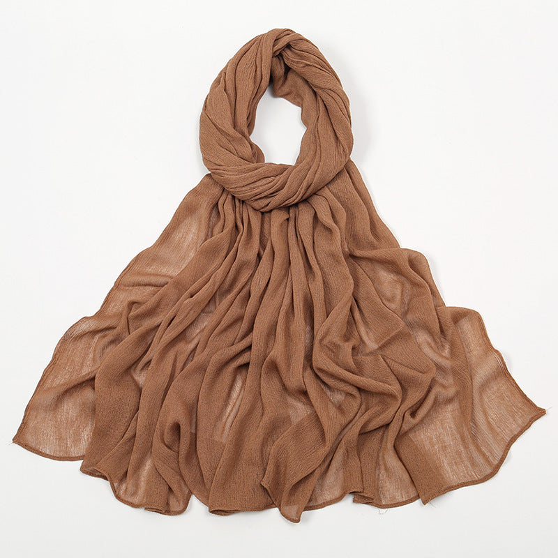 Curling Rayon Wrinkle Scarf Women&