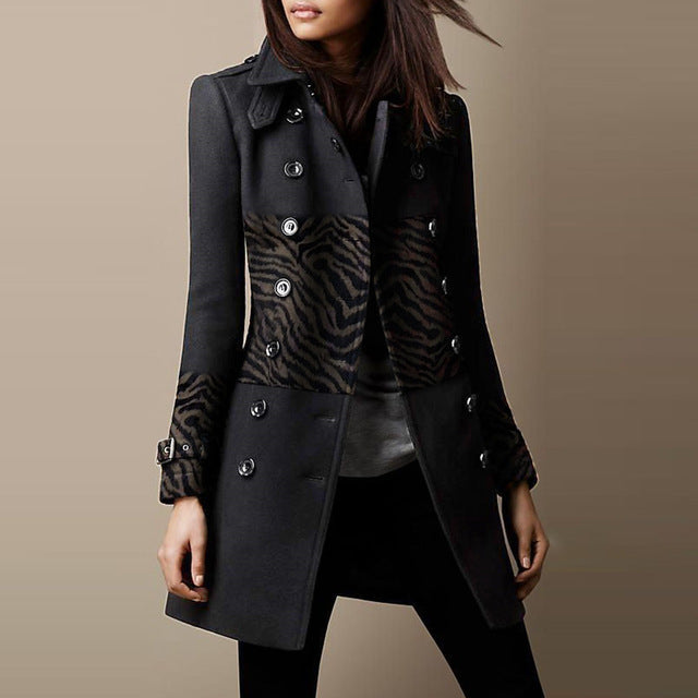 Ladies Spring Long Jacket Wool Trench Coat Limorista