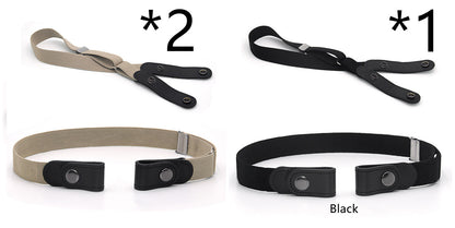 Jeans Belt Seamless Elastic Without Buckle All-match Lazy Belt Limorista