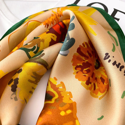 Fashion Lady Sunflower Vintage Scarf Limorista
