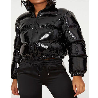 Bright metal short women&