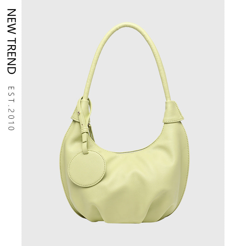 Portable Underarm Bag Leisure Soft Leather Versatile Shoulder Dumpling Bag Limorista