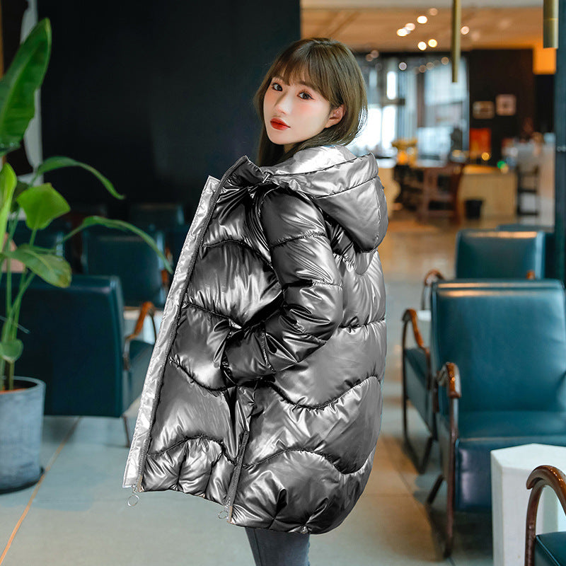 Mid-length Winter Loose Fashion Hooded Down Cotton Jacket Limorista