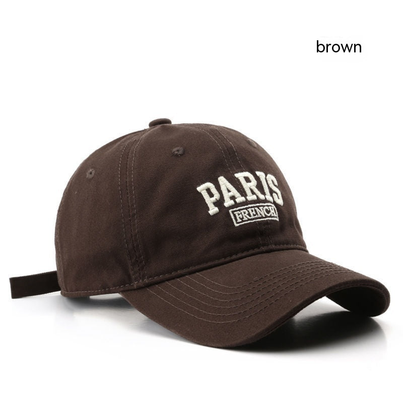 Personalized Washed Letter Embroidered Duckbill Hat Limorista
