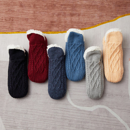 Winter Woolen Socks Women Thicken Warm Home Bedroom Socks Slippers Men Non-slip Foot Warmer Snow Socks Calcetines Mujer Limorista